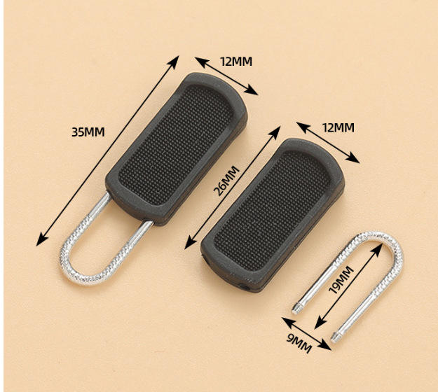 New zipper blade tool-free detachable zipper head schoolbag coat clothes shoe box simple wind rubber rubber rubber pull detail 8