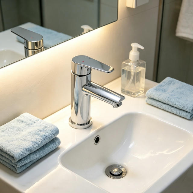 Cross-Border Foreign Trade 304 Stainless Steel Washbasin Faucet Bathroom Basin Faucet Hot and Cold Dual-Use detail 9