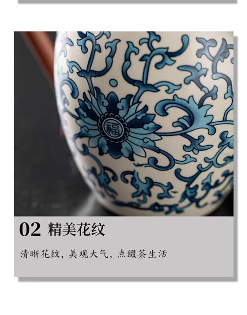 Beige Ruyao Beauty Fare Cup Kung Fu Tea Set Ceramic Handle Anti-scalding Single Tea Sea Household Tea Separator Uniform Cup detail 10