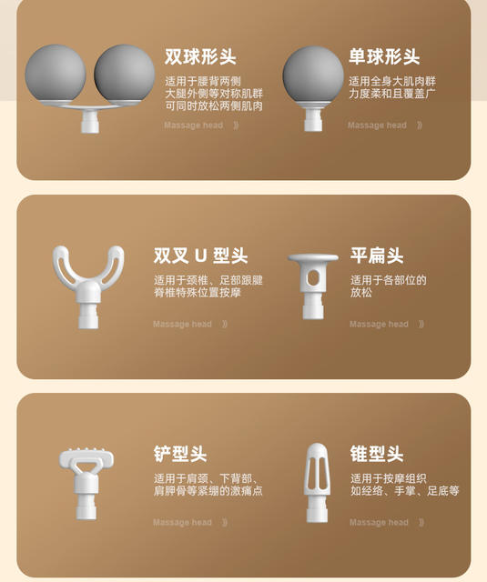 Double-Head Fascia Gun Muscle Relaxation Massager Smart Mini Vibration Impact Gun Portable Digital Display Wireless Massage Gun detail 10
