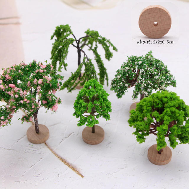 Miniature Garden Artificial Landscape Trees, Plastic Building Model Trees, Ob11 Micro-Landscape Scene Making Materials detail 3