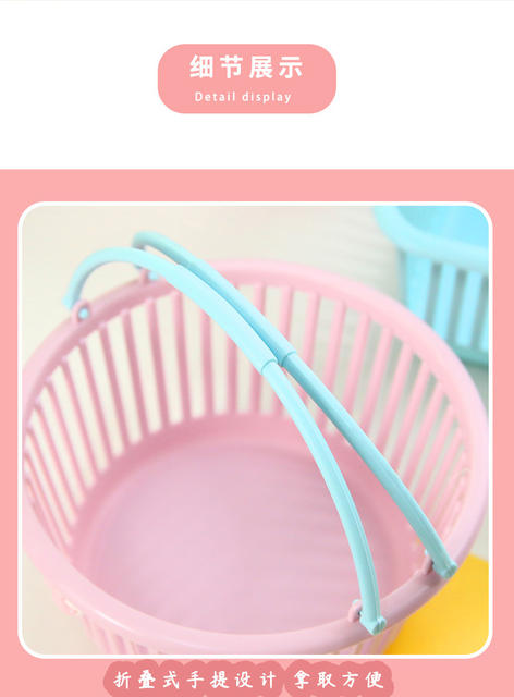 Square Plastic Picking Basket for Orchard, Hollow Strawberry Fruit Basket, Plastic Basket for Desktop Miscellaneous Items Organization and Storage detail 7