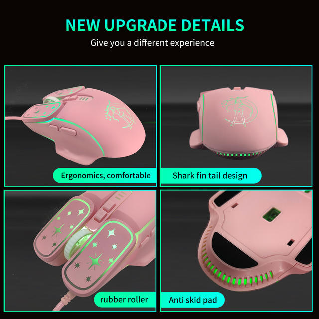 Star Moon Goddess Mouse 7200Dpi Gaming Mouse Rgb E-Sports Mouse detail 4