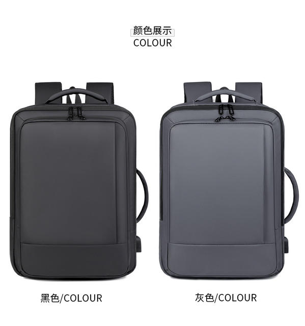 Cross-Border Wholesale Men's Backpack with Expansion Backpack Fashion Business Backpack Men's Commuter Computer Backpack detail 7