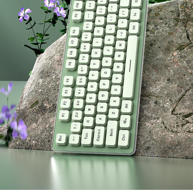 Wolfway L1 mechanical feel mute wireless keyboard desktop notebook e-sports game office backlit wired keyboard detail 3