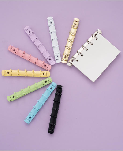 M5 Binder Macaron Color Five Hole A8 Mini Metal Clip M5 Binder Binder Accessories Wholesale detail 11