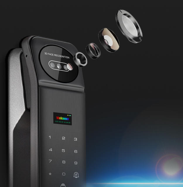 Cross-Border Fingerprint Lock, Face Recognition Fingerprint Password Lock for Entry Door, Remote Video Intercom Smart Door Lock Wholesale detail 11