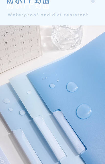 folder rotating side open button type rod holder a4 rod holder large capacity folder examination paper holder storage folder detail 11