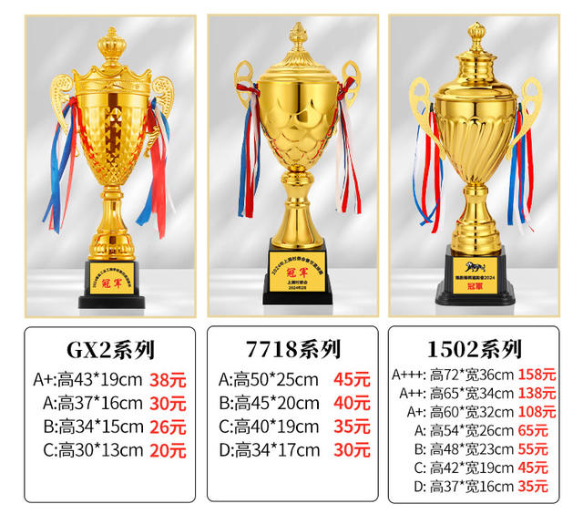 Metal Trophy Gold Silver Copper Trophy Customized Football Basketball Taekwondo Badminton Primary School Games detail 5