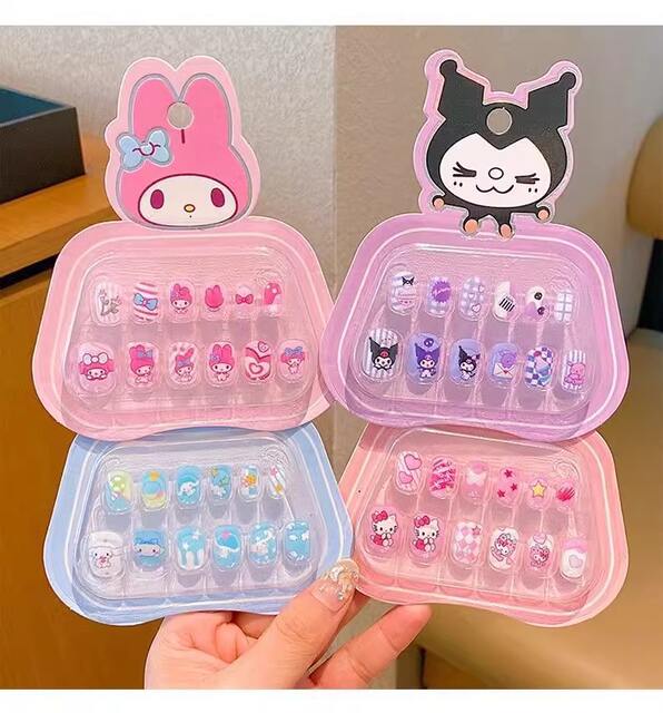 Sanrio Children's Nail Stickers Girls Cute Fun Nail Stickers Students Nail Stickers Girls Nail Stickers Children Wear Nail Stickers detail 5