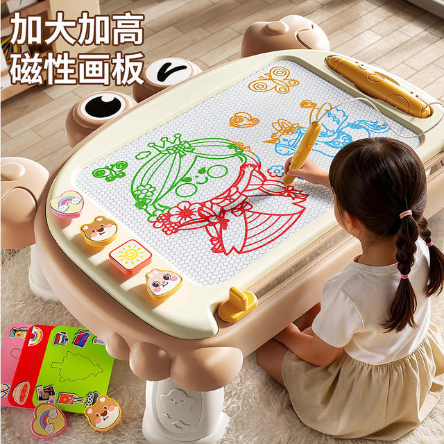 Children's Four-Color Drawing Board Educational Toy Writing and Doodling Artist Magnetic One-Touch Slide Erase Parent-Child Interaction Free Shipping detail 8