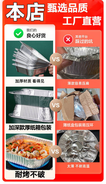 Air Fryer-Specific Tin Foil Tray, Square Tin Foil Oven Tray, Household Disposable Aluminum Foil Box, Electric Baking Tray, Tin Foil Bowl detail 1