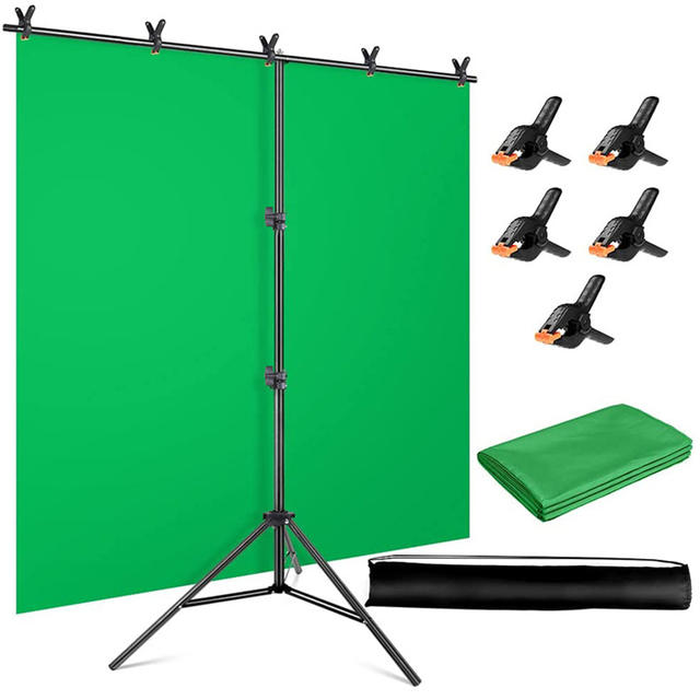 Photography T-shaped background frame 2*1.5 m T-shaped 150*200cm background curtain set live green curtain equipment detail 2