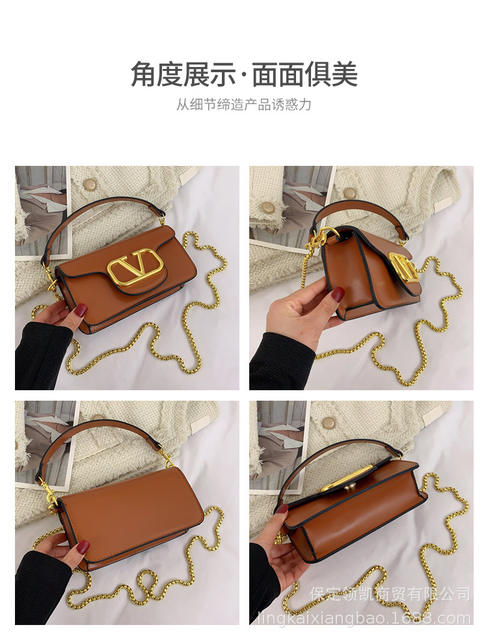 2026 New Women's Fashion Chain Bag, Solid Color Small Square Bag, Wholesale Handbag, Casual Versatile Shoulder Crossbody Bag detail 8