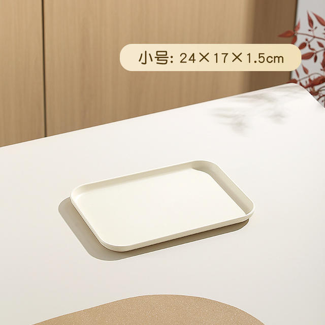 2025 New Tray Home Kindergarten Bread Dessert Plate Plastic Rectangular Cup Tea Cup Fruit Plate