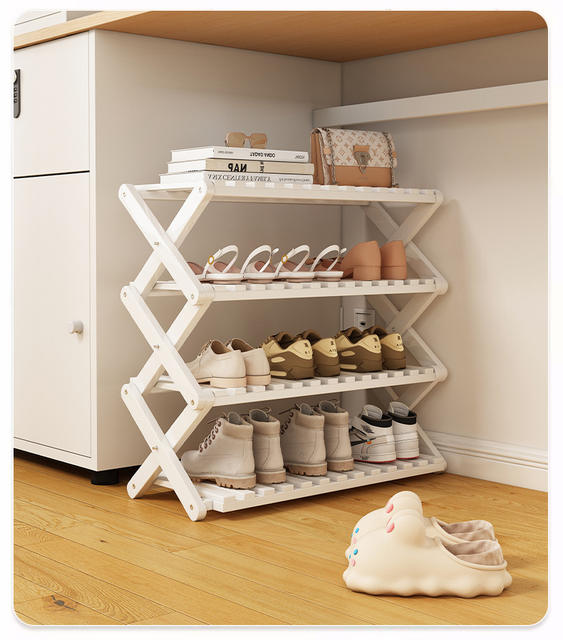 Foldable Shoe Rack for Entryway, Home Shoe Storage, Multi-Layer Storage Rack for Living Room, Plant Stand, Storage Shelf detail 12