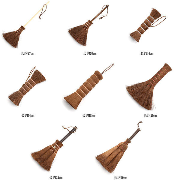 Brown Brush Handmade Tea Brush Kung Fu Tea Set Accessories Zizhu Tea Brush Creative Brush Natural Brush Wholesale detail 4