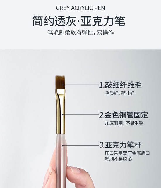 Rs Widened Encrypted Golden Manicure Sweep Pen Soft and Not Easy to Explode and Smudge Gradient Pen Flower Pen Graffiti Petal Pen detail 5