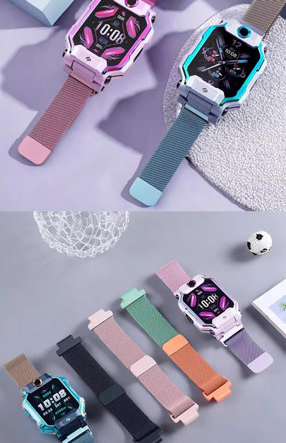 Suitable for Little Genius Z11 Z10/9/8/7 Kidsren's Watch Metal Universal Breathable Milanese Magnetic Strap detail 9