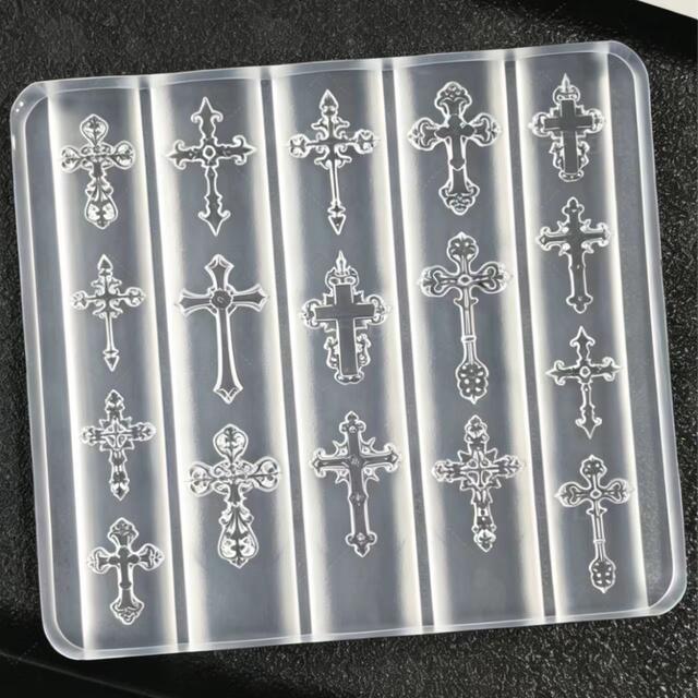Dark Style Nail Art Alloy Accessories Series Cross Star Nail Decorations Vintage Accessories DIY Nail Mold detail 5