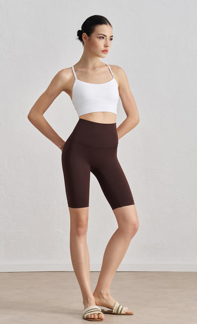 Huanpan Summer Yoga Shorts High Elastic High Waist Hip Lifting Five-Point Tight Sports Fitness Outdoor Cycling Shorts for Women detail 11