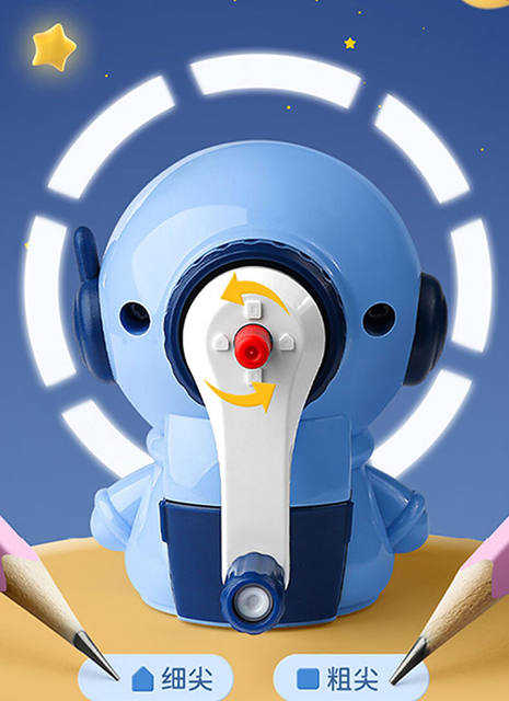 Astronaut Primary School Student Pencil Sharpener Hand Pencil Sharpener Children Pencil Sharpener Automatic Lead Durable Pencil Sharpener detail 9