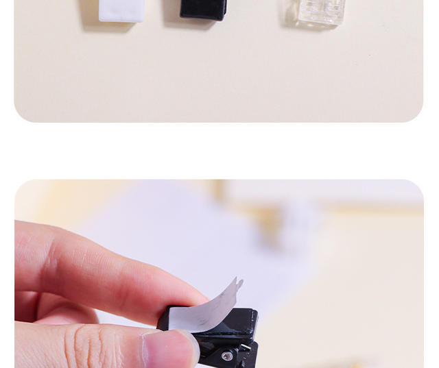 Acrylic Plastic Clips Stationery Accessories Transparent Small Adhesive Folders Journal Pp Clips DIY Clip Strips Long Tail detail 12