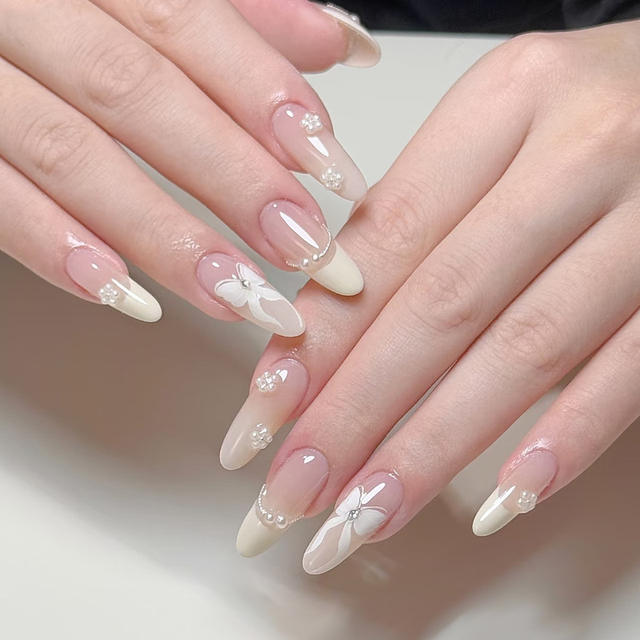 10 Pieces of Coded Rich Daughter Fairy Elegant Sparkling Atmosphere Internet Celebrity Style Removable Wearable Nail Patch detail 6