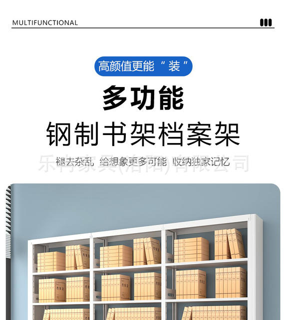 Steel File Rack, Information Rack, School Library Bookshelf, Archive Room Single/Double Document Rack, File Shelf, Medical Record Rack detail 1