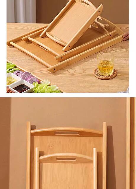 Hotel dish marinated dish barbecue dish wholesale wine dish bamboo wooden tray binaural handle tea tray water cup tray detail 9