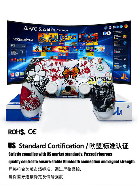 P4 Game Controller Us Version Dual Vibration Wireless Bluetooth P4 European Version P4 Steam Dual Vibration Game Controller detail 7