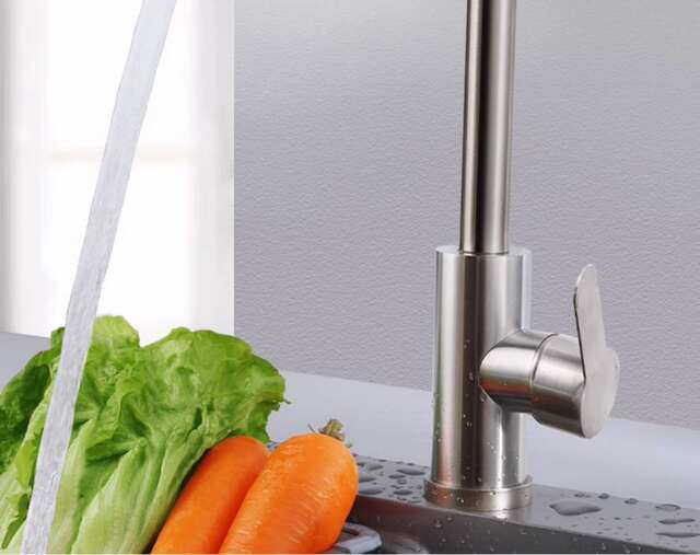 304 Stainless Steel Faucet, Dual-Use for Hot and Cold Water, Thickened Sink Faucet for Washing Vegetables, Washing Hands, Washing Dishes, Kitchen Single Cold Water Faucet detail 2