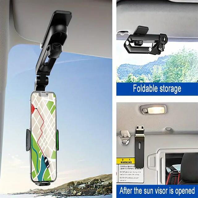 Car Mobile Phone Holder Sun Visor Navigation Car Support Frame Universal Direct-View Car Multi-Function Mobile Phone Holder detail 9