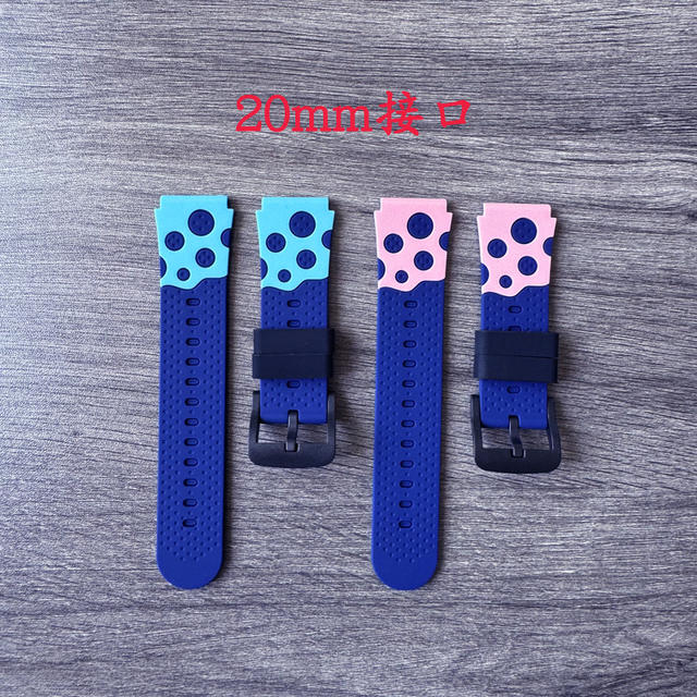 Universal Children's Phone Watch Strap Smartphone Watch Silicone Two-Tone Strap Standard Ears detail 5