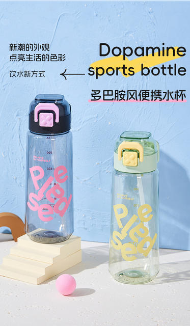Fuxing Student Water Cup Sealed Anti-Fall and Leak-Proof Portable Straw Cup Unisex Simple Cup with Handle Kettle detail 10