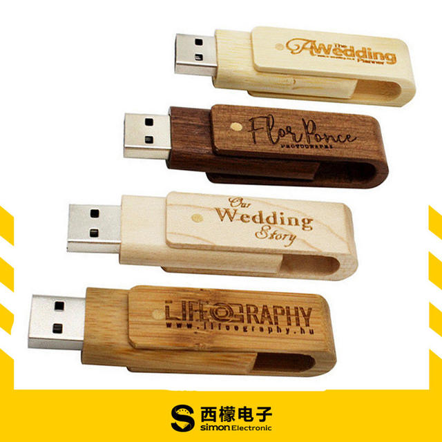 Bamboo Wood USB flash drive 256GB 8GB 16GB 32GB 64GB 128GB wooden rotating USB flash drive