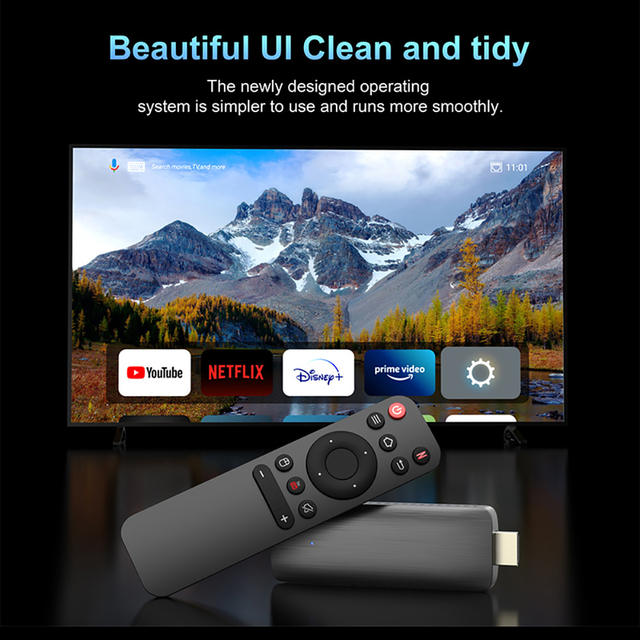 Foreign Trade ATV D6 TVSti Android Network Player 4K HD Display Dual Frequency WIFI Connection Quanzhi H313 detail 1