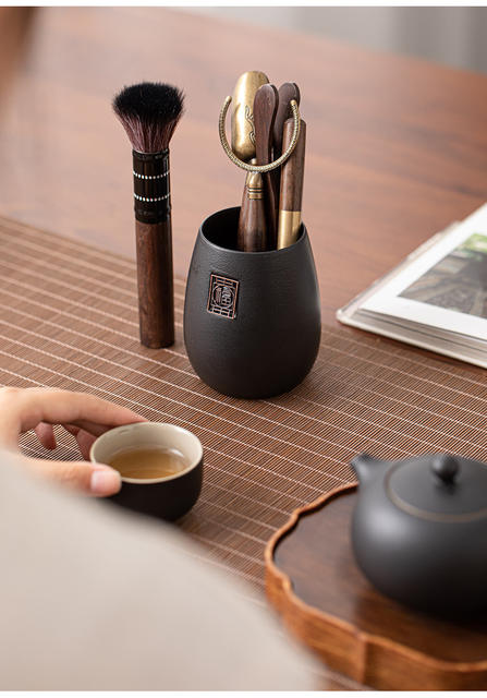 Tea Ceremony Six Gentlemen suit Kung Fu Tea Set Accessories Daquan Tea Table Tea Table Tea Soaking Tools Tea Clip Brush Supplies detail 9