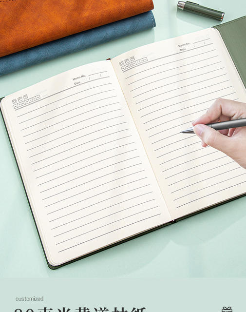 A5 Business Notebook Gift Box suit High Color Value Three Folding Round Iron Buckle Meeting Office Notepad Customizable detail 10