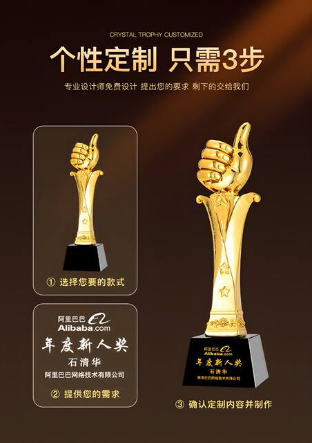 Customized Trophy for Annual Meeting, Creative Outstanding Employee Recognition, Singing and Dancing Competition, Resin Crystal Trophy Customization detail 9