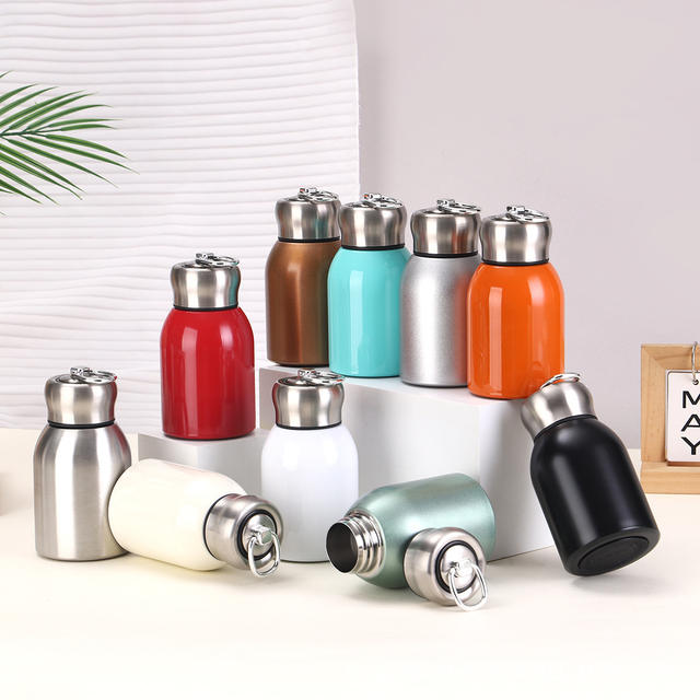 Trendy Mini Stainless Steel 316 Student Thermos Cup with Lock and Pull Ring, Portable Pocket Gift detail 2