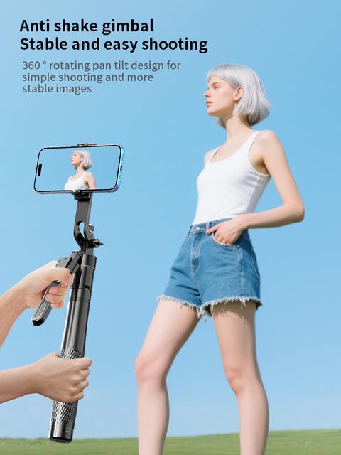 K29 Mobile Phone Bluetooth Remote Control Tripod Selfie Stick Four-Axis Handheld Stabilizer Live Broadcast Floor Stand 2.15m detail 2