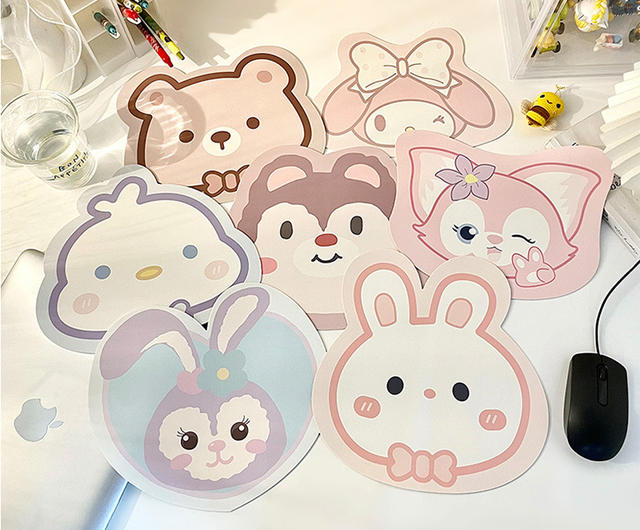 Sanrio Mouse Pad Small Size Cute Special-Shaped Mouse Pad Ins Style Cartoon Desk Pad for Girls Simple Leather detail 12