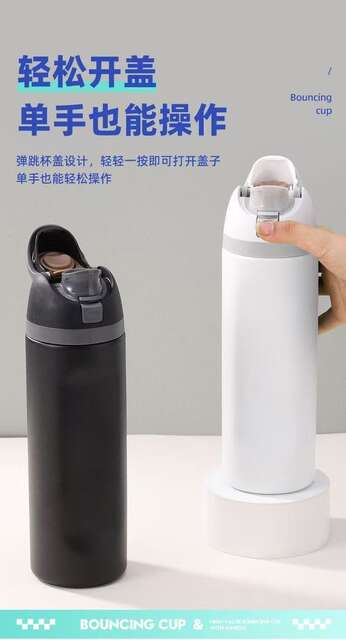 Cross-Border 304 Stainless Steel Insulated Cup, Unisex Double-Drink Fruit Cup, Outdoor Portable Sports Water Bottle in Stock detail 9