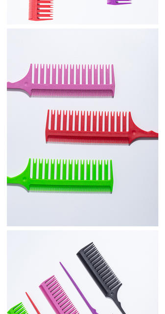 Factory direct hair salon hair highlighting comb carbon fiber double-sided pointed tail design hair comb hair treatment comb tools wholesale detail 10