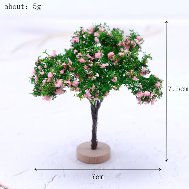 Miniature Garden Artificial Landscape Trees, Plastic Building Model Trees, Ob11 Micro-Landscape Scene Making Materials detail 11