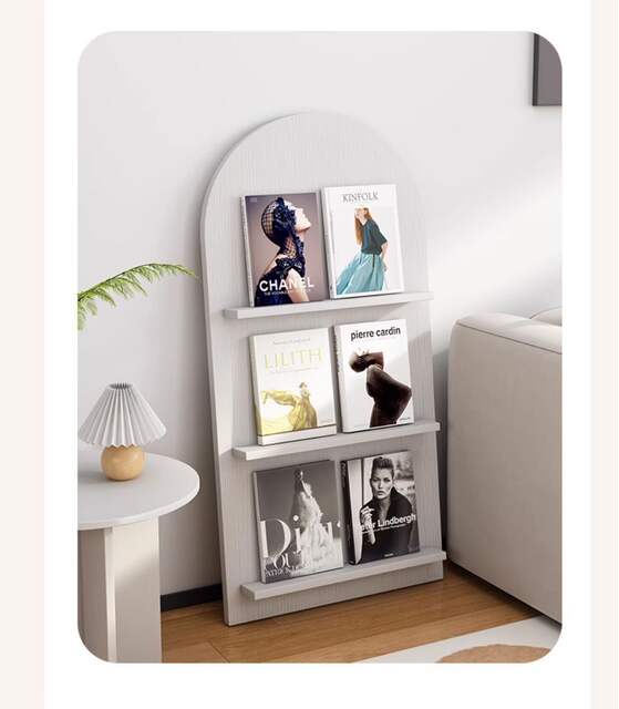 Bookshelf Newspaper Rack Floor-Standing Internet Celebrity Ins Style Simple Creative Impurity Rack Multi-Layer Decorative Display Rack detail 12