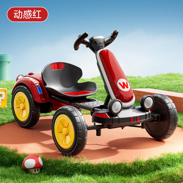 2025 New Model Children's Go-Kart Foldable No-Installation Four-Wheel Car for Boys and Girls Outdoor Children's Electric Vehicle
