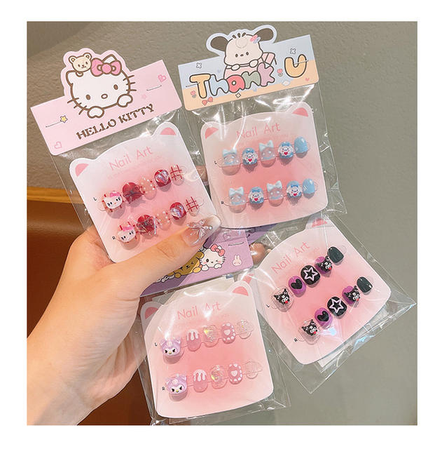 Children's Wearable Nail Stickers for Little Girls, Removable Nail Art Stickers, Girls' Gifts, Nail Patches, Wearable Nails Wholesale detail 5