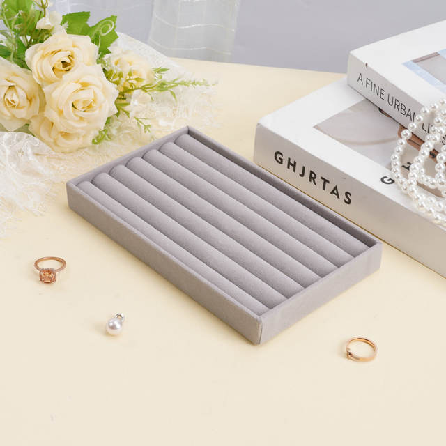 Velvet Jewelry Storage Box, Jewelry Box, Ring, Earrings, Bracelet, Necklace Storage and Display Rack, Drawer-Type Liner detail 7